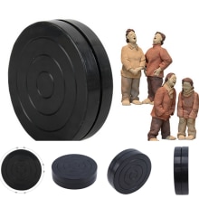 Double Side Plastic Turntable Multi-Purpose Pottery Clay Sculpture Tools Practical 10cm 360 Flexible Rotation Ceramic Tools