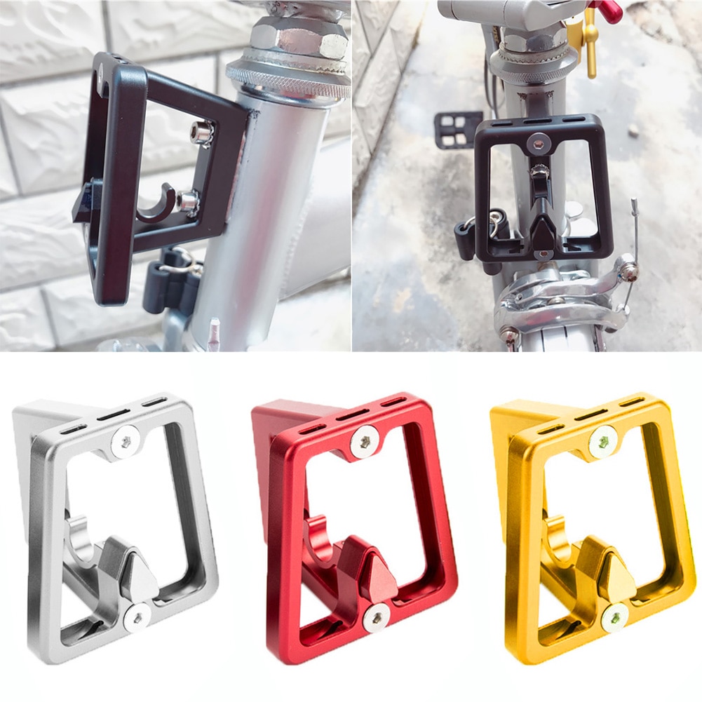 Aluminum Alloy Folding Bike Front Carrier Block Bag Bracket Holder for Brompton Bicycle Bag Cargo Rack Front Carrier Block
