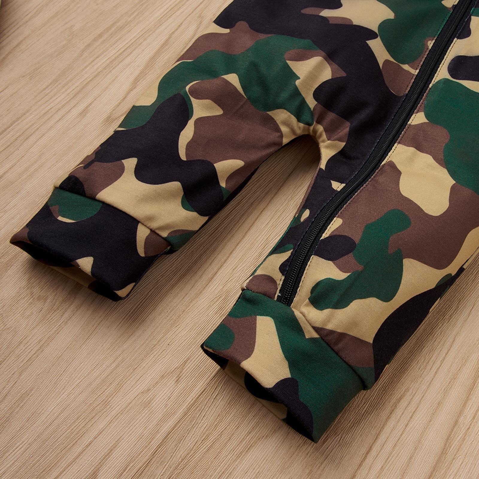 Bata infantil para bebé, niño y niña, de invierno, manga larga, abrigo de camuflaje con cremallera, chaqueta con capucha, pelele, ropa de bebé