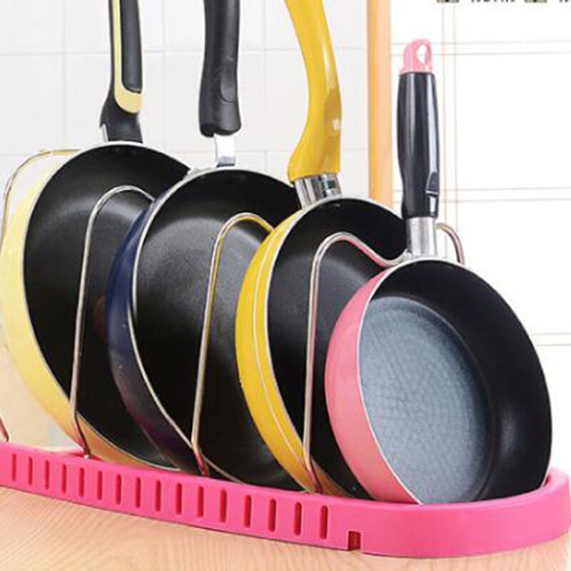 multifunctionele Multilayer Pot Pan Cover Standhouder Verstelbare Rack Planken Keuken Opslag Tool23