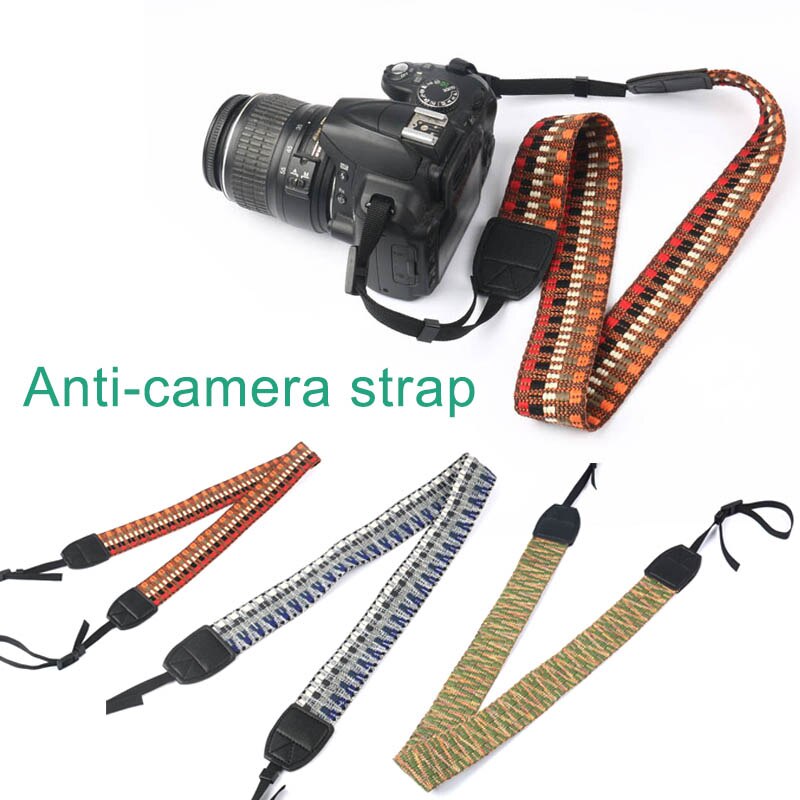Correa de algodón para cámara fotográfica, étnico, correa de mano para cuello y hombros, para Canon Nikon Pentax DOM668