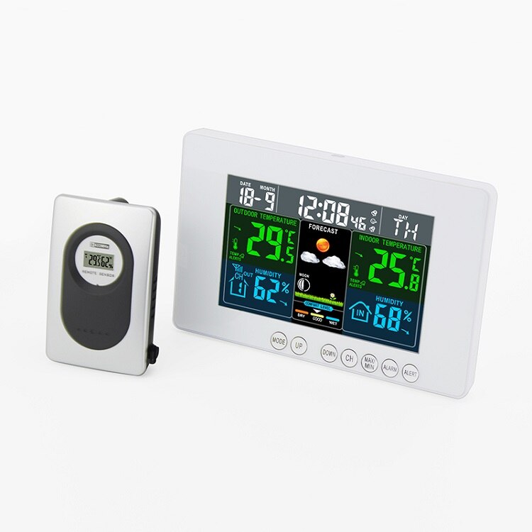 JIMEIH160G-color Remote Monitoring Kleur Weerstation Met Draadloze Afstandsbediening Sensor: H160G-color white