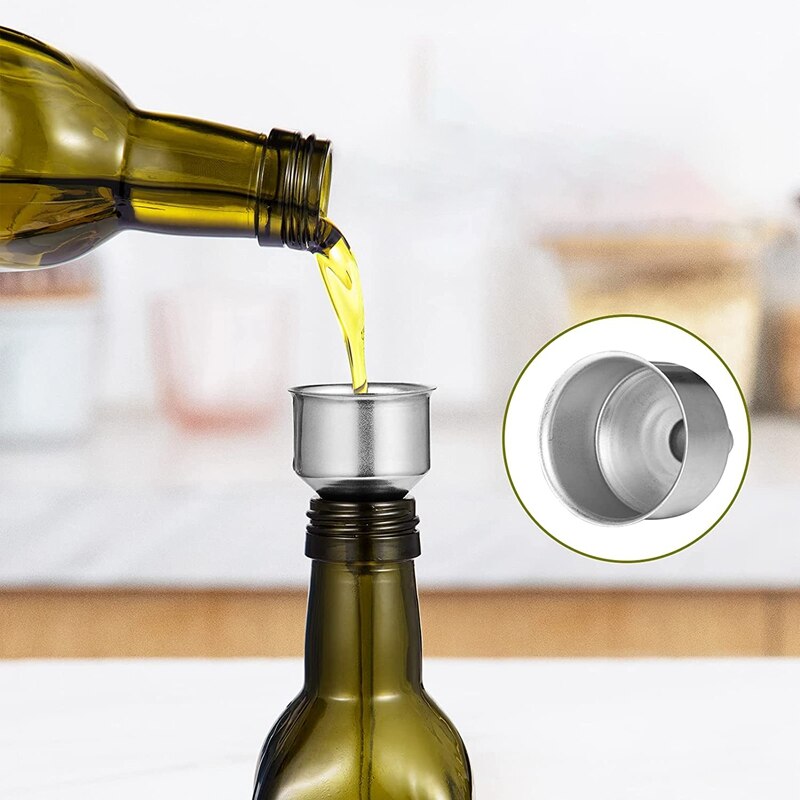 2 Pcs Glass Olive Oil Dispenser Bottle - 500Ml Oil &amp; Vinegar Cruet - Olive Oil Bottle for Kitchen &amp; Storing Liquids