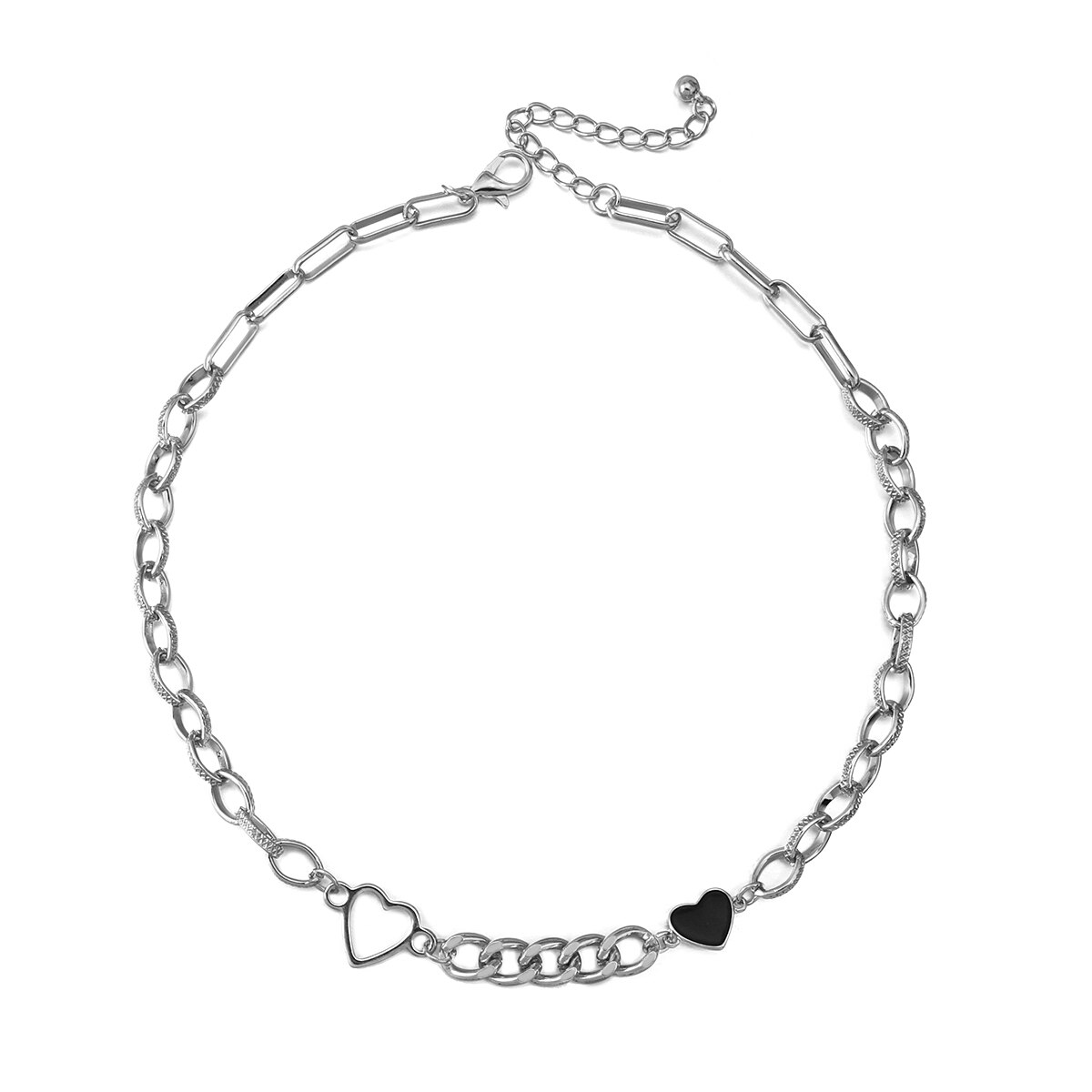 Flashbuy Gold Silber Farbe Kette Halsband Halskette Frauen Transparente Acryl Anhänger Halsketten Hüfte hüpfen Jewlery: N190155N-002