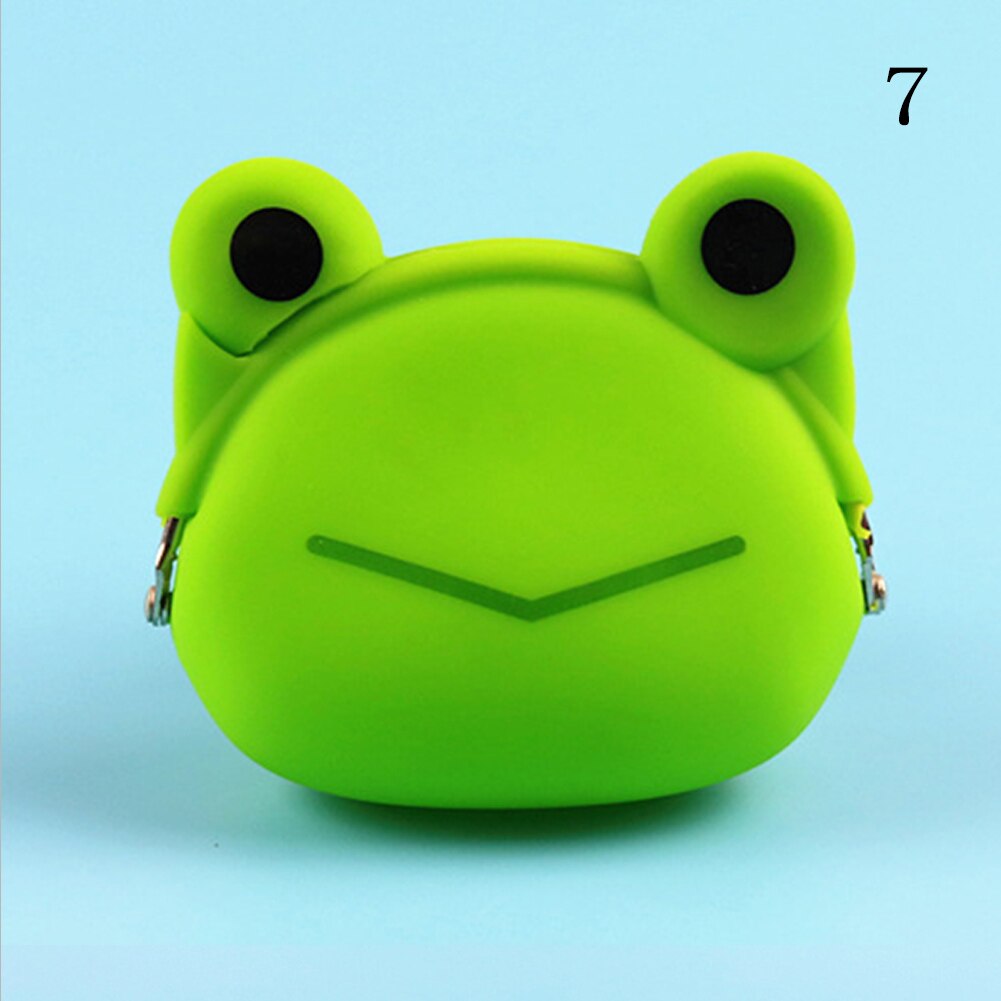 Coin Purse Mini Silicone Animal Small Coin Purse Lady Key Bag Purse Children Prize Package Bluetooth earphone bags: 7