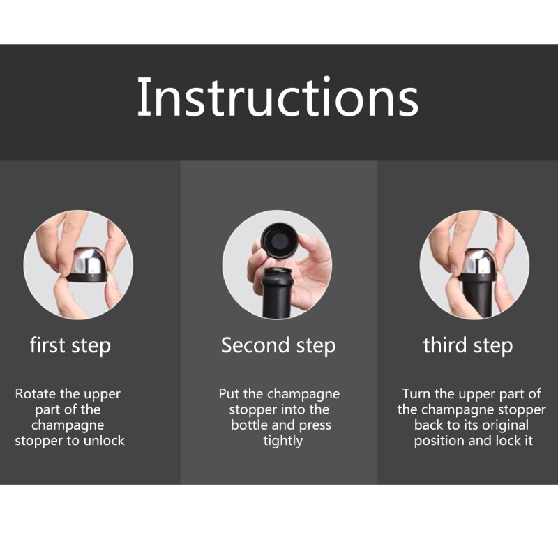 Verzegelde Champagne Kurk Lekvrije Wijn Fles Stoppers Draagbare Herbruikbare Sluitingen Voor Sprankelende Frisse Wijn Sluitingen Onderdelen