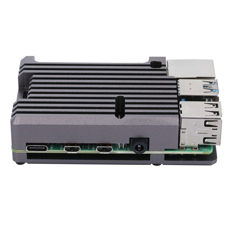 Raspberry Pi 4 Metalen Omhulsel Aluminium Case Gary Behuizing Cooling Cover Met Dual Fan Optioneel Voor Rpi 4 Model B
