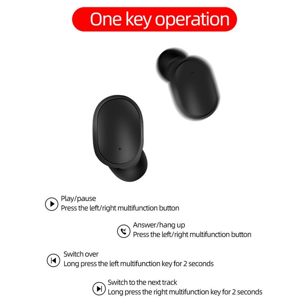 Auriculares TWS A6S, inalámbricos por Bluetooth 5,0, auriculares con micrófono TWS y cancelación de ruido para Xiaomi, iPhone, Huawei y Samsung