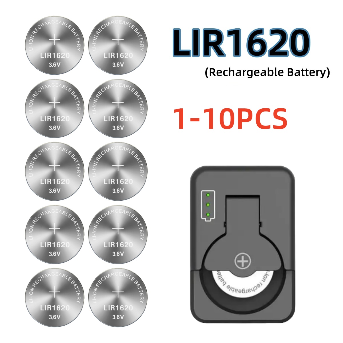 1-10 sztuk LIR1620 1620 3.6V akumulator ładowanie 1620 może zastąpić baterie guzikowe CR1620