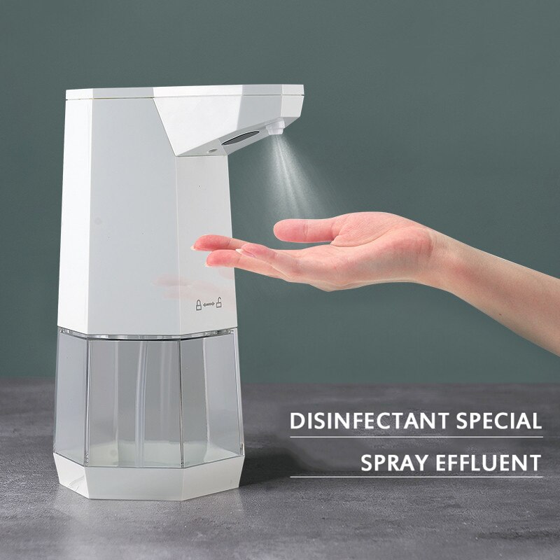 1* 600ML Stainless Steel Automatic Liquid Soap Dispensers No Touch Intelligent Soap Dispenser Hand Washing For Bathroom Kitchen: 02