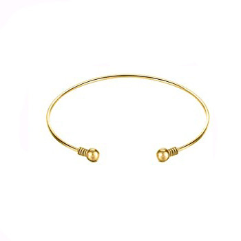 Simple Boho Coil Upper Arm Band Cuff Armlets for Women Girls Arm Bangle Adjustable: Light Yellow Color