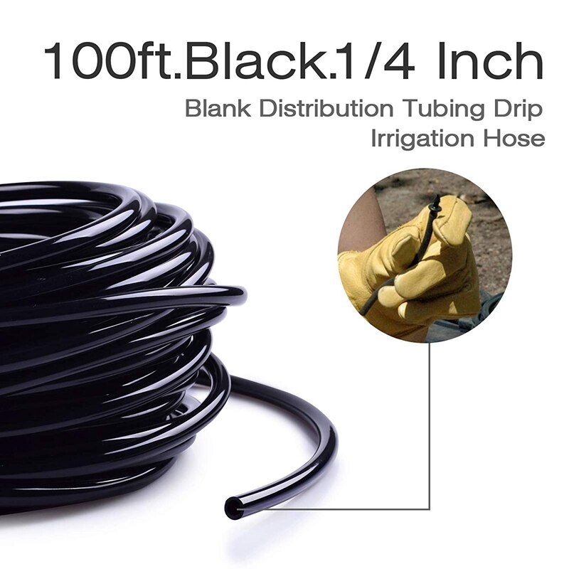 Best 30M Meter 1/4 Inch Blank Distribution Pipe Drip Irrigation Hose Garden Watering Pipeline