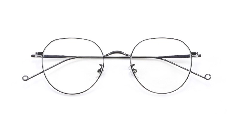 MUZZ B Titanium Women Men Eyeglasses Frames Myopia Hyperopia Prescription Eyewear Frames In The Mood GM Alloy Eyeglasses: Gray