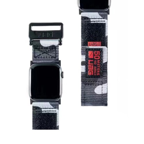Nylon band voor apple watch band 44 mm 40mm iwatch 42mm 38mm iwatch 5/4/3/2/1 ademende en zweetbestendige armband polsband: Camouflage / 42mm