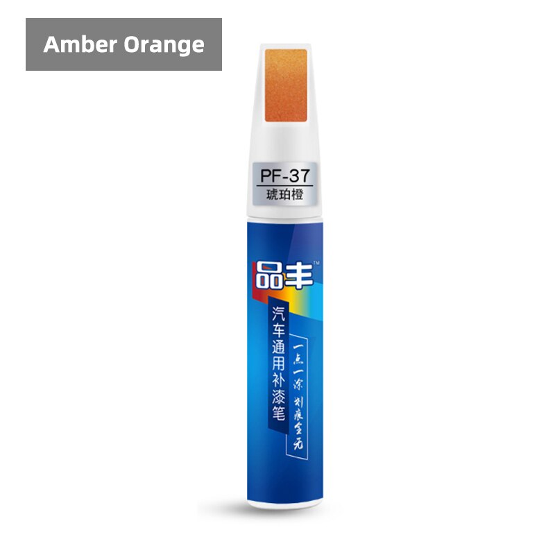20 Colors Car Auto Paint Pen Coat Scratch Clear Repair Remover Applicator No Toxic Durable Auto Mending Fill Paint Pen Tool: amber orange