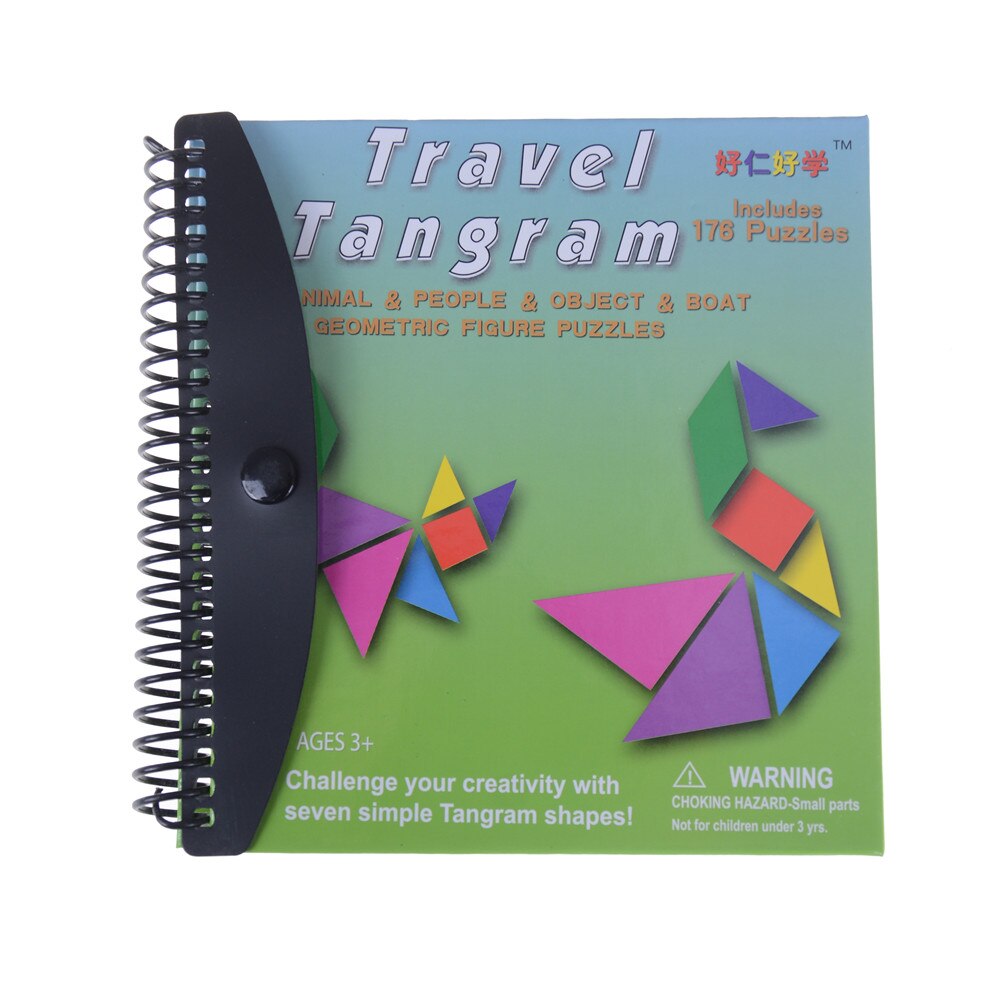 150 matematiske tangram-oppgaver magnetiske leker barn barn utfordrer iq bok pedagogisk