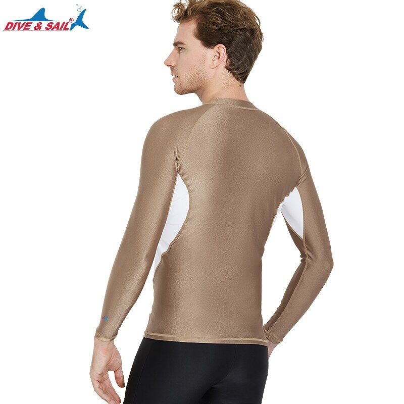 Men's Rash Gurads Long-Sleeve Rashguard Top Basic Skins Compression & Base Layer for Wetsuits UV Sun Surfing Swim Shirt UPF50+