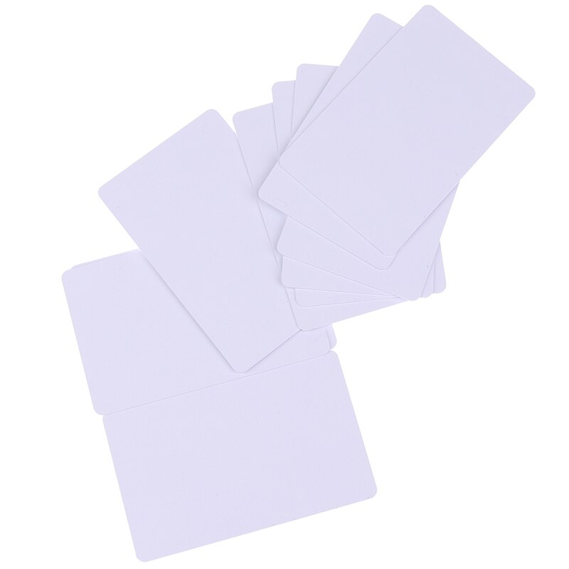 10pcs RFID Key Tag Access Control Card 13.56 MHZ Contactless High Frequency IC Cards White PVC Access Attendance NFC Card