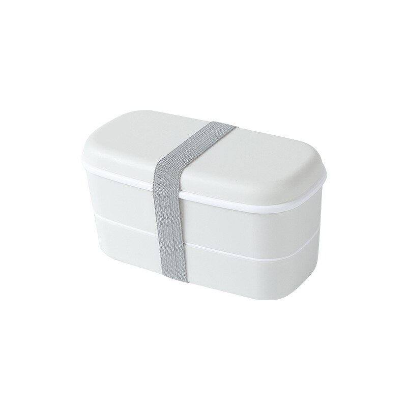 2 Gelaagde Gezonde Materiaal Lunchbox Bento Box Lunch Box Keep Verse Lunchbox Japanse Stijl Voedsel Opslag Container Lunchbox: white