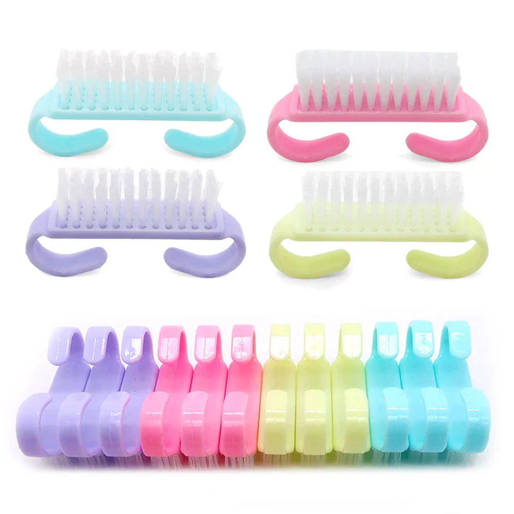 10/20/50/100 Stuks Handgreep Nagelborstel Vingernagel Scrub Schoonmaken Nagelborstels Cleaner Nail scrubber Bulk Voor Mannen Vrouwen JEARLYU
