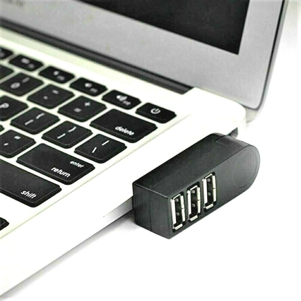 3 PORT USB HUB 2.0 SPLITTER ADAPTOR PC LAPTOP HIGH SPEED EXTENSION EXTENDER