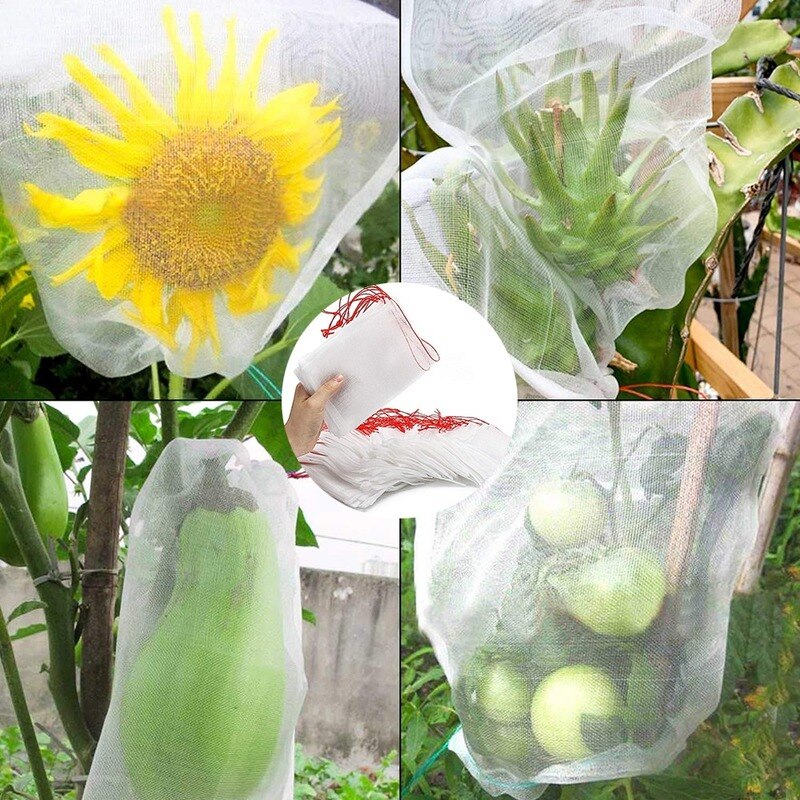 Netting Bags Garden Fruit Barrier Cover Bags for Grape Fig Flower Seed Vegetable Protection from Insect Mosquito Bug Garden Tool