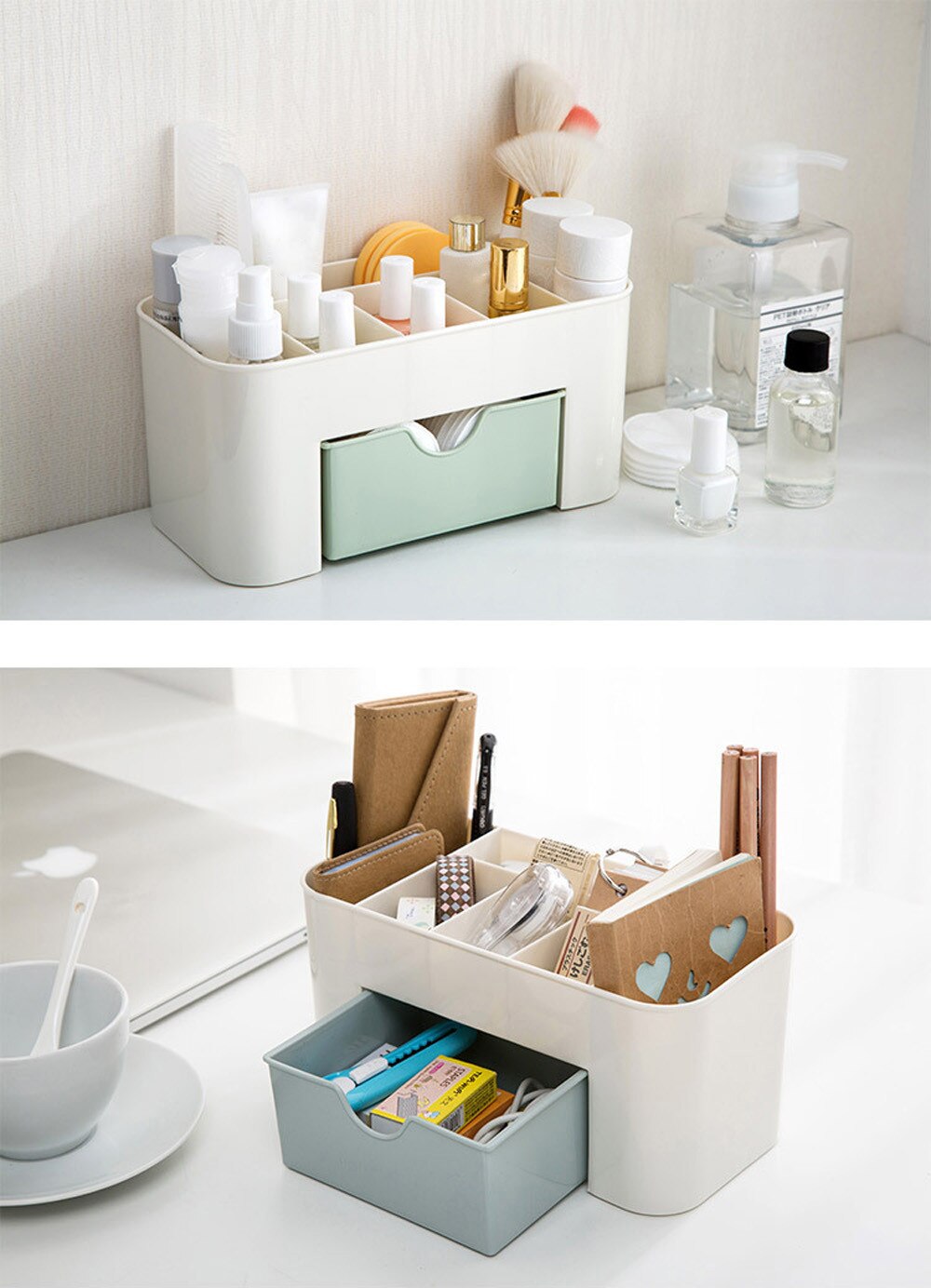 25#  make-up organizers, plastic cosmetica box, grote make-up houder, nagellak organizer, wattenstaafjes houder, badkamer opbergdoos