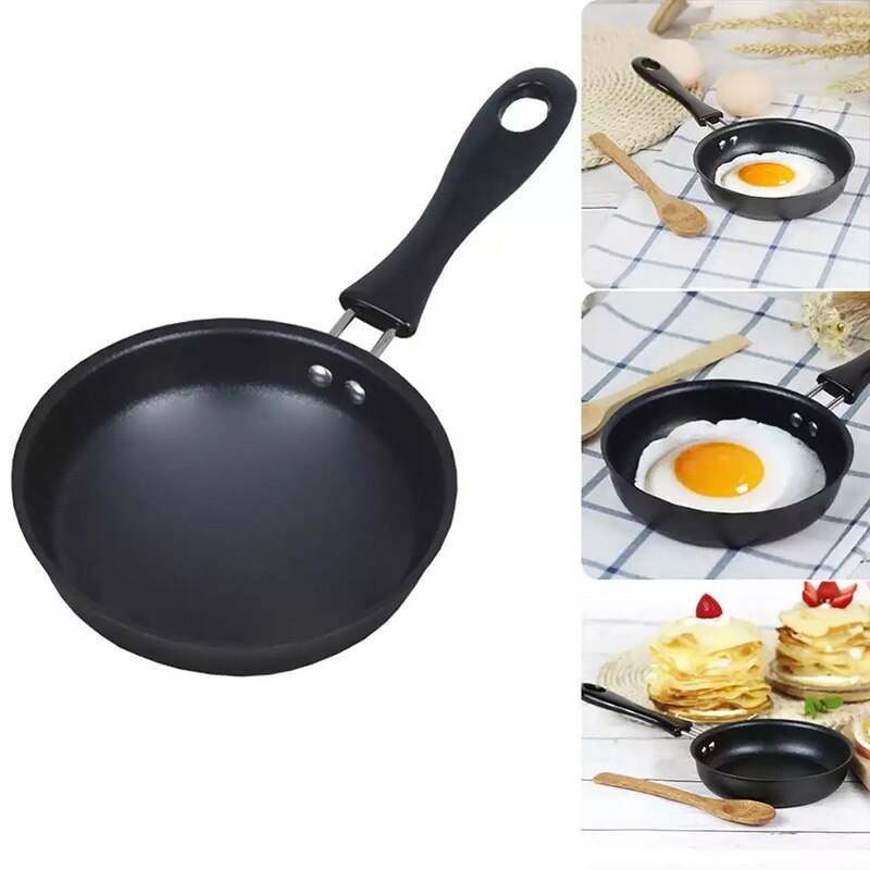 Sartén antiadherente pequeña de 12cm para el hogar, Mini cacerola redonda para freír huevos fritos, Panquecas