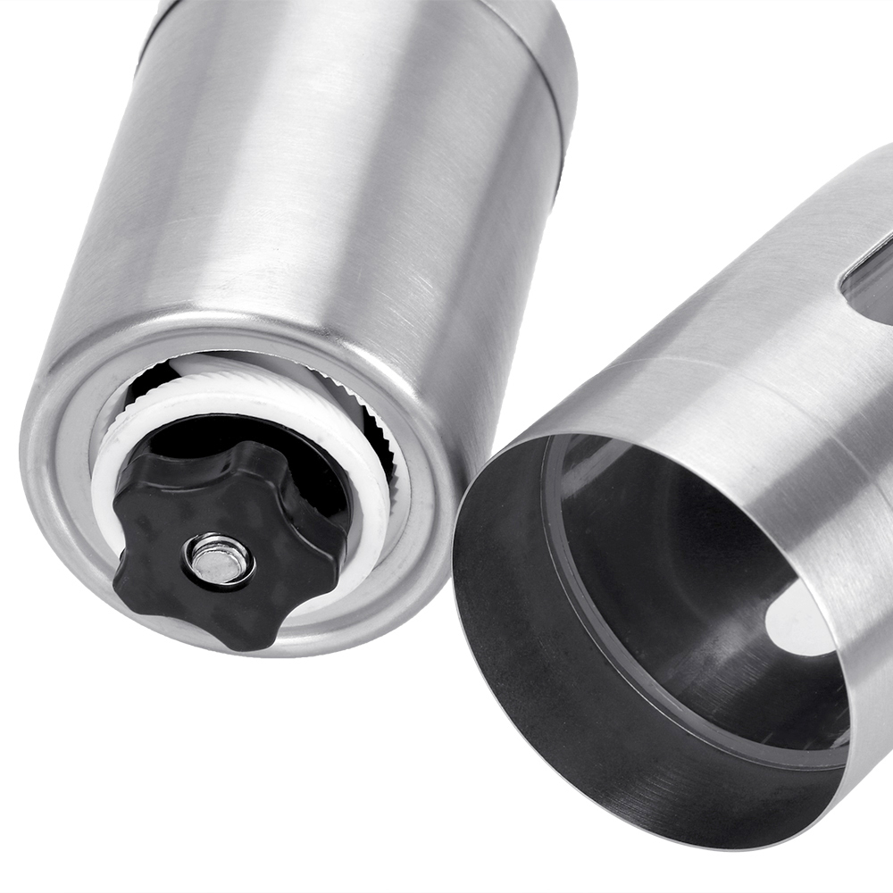 Kahvipapujen jauhin siemenmylly hopeanvärinen jauhin ruostumattomasta teräksestä valmistettu mini kannettava käsintehty keittiötyökalu