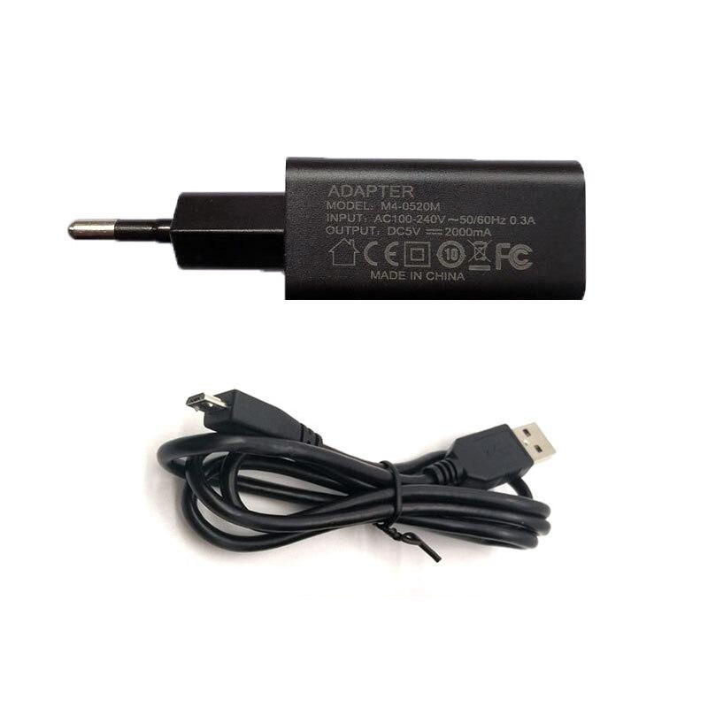 Cargador de puerto USB Universal 5V 2A + cable USB a 2,5x0,7 o con cable tipo C o con cable micro usb