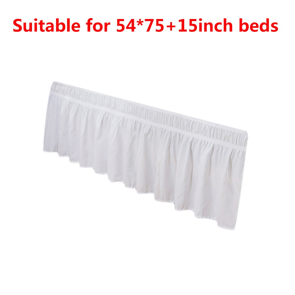 1pc moderne solid hvid støvflæser splithjørner seng nederdel elastisk bånd plisseret seng nederdel sengetøj hjem soveværelse indretning