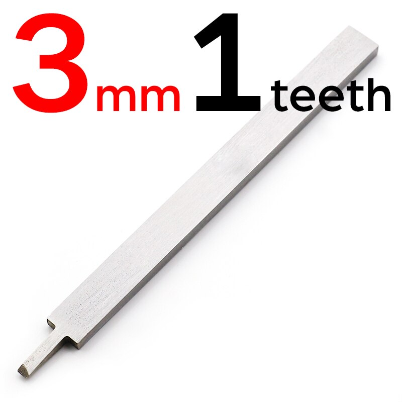 Cincel de cuero de 3mm, herramienta de costura de punzón de diamante, herramienta de artesanía de cuero de hierro, completamente pulido, 1-2-4-6 dientes: 3mm 1teeth