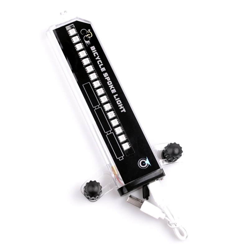 32 LED Color Bike Lamp Waterproof USB Rechargeable Bicycle Wheel Signal Tire Cycling Spoke Light Cool Bike Accessories: Default Title