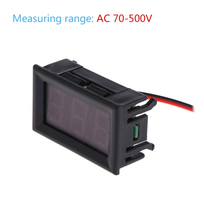 Ac 70-500v digitale voltmeter 0.56 tommer rød ledet 2 wire volt spænding test meter whosale &