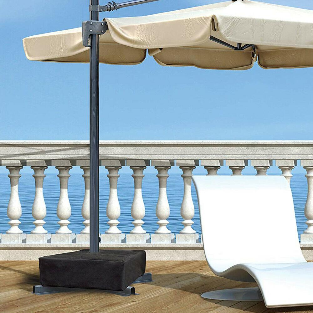 Patio Paraplu Base Gewicht Zak Weerbestendige Vierkante Met Grote Opening, Universele Maat Voor Standaard Outdoor Patio Paraplu