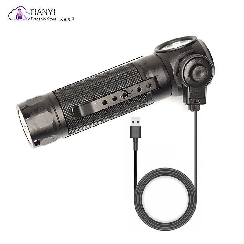 High-power corner lighting LED glare flashlight Portable aluminum alloy rechargeable tail magnet lighting