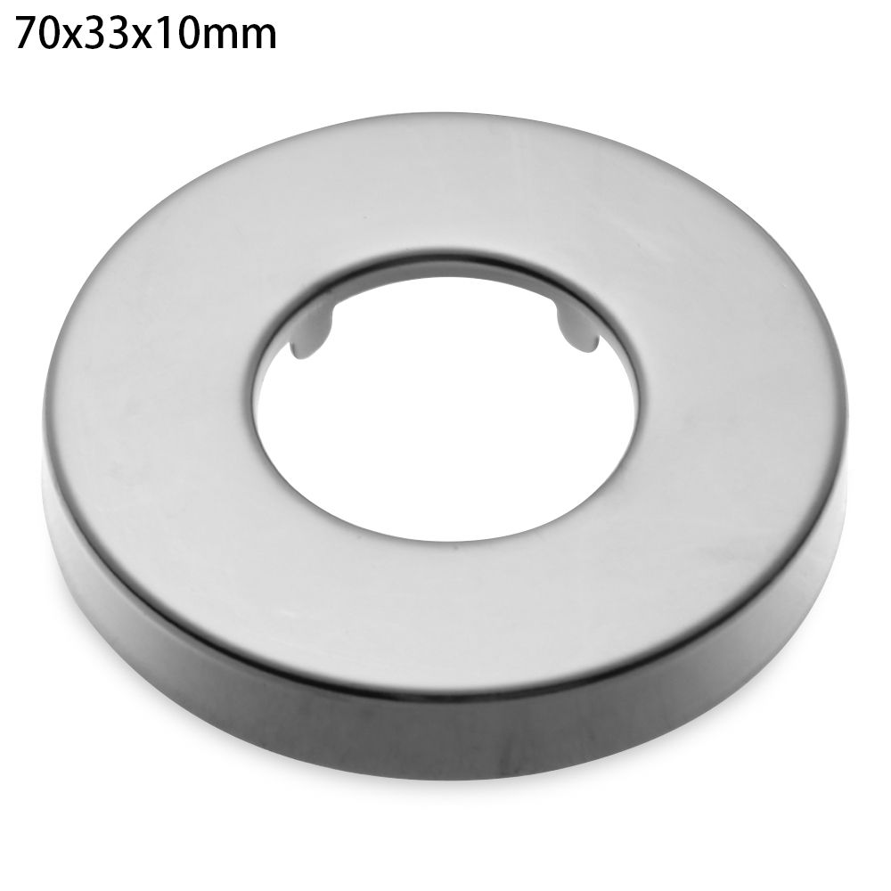 Chrome Shower Kitchen Wall Flange Faucet Decorative Cover Pipe Wall Covers Faucet Accessories Faucet Decor: 70x33x10mm