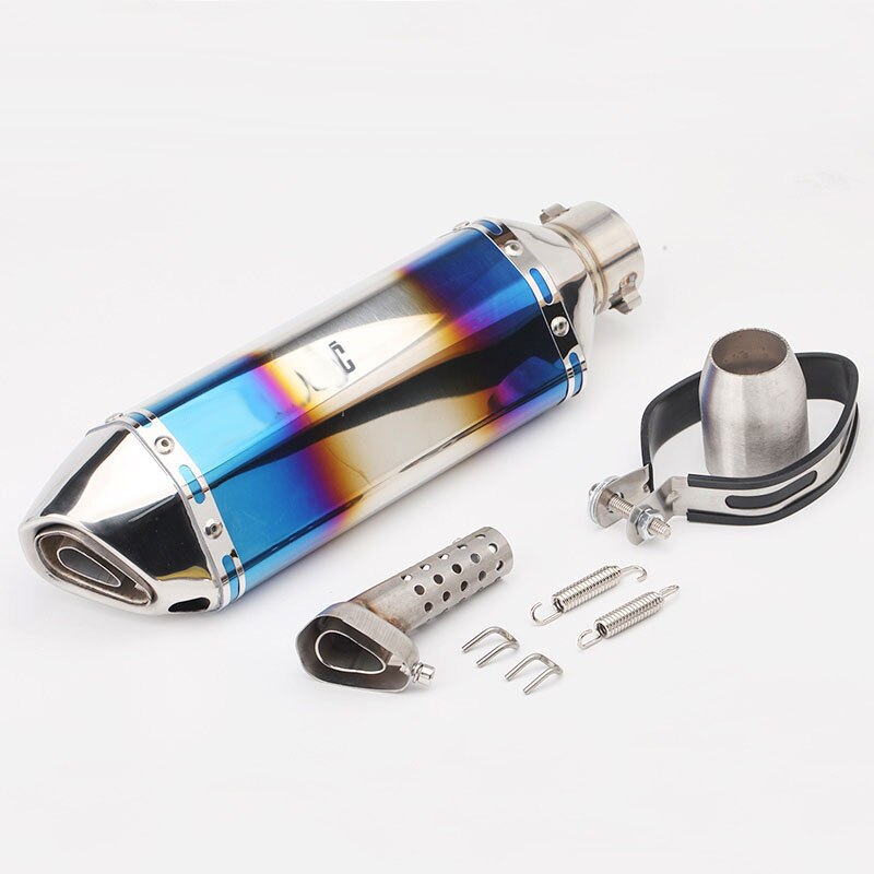 51mm Universal Motorcycle Exhaust Muffler Pipe Scooter Dirt Pit Bike Tube DB Killer For Honda R1 R3 MT07 cafe racer simson s51: L Ak laser