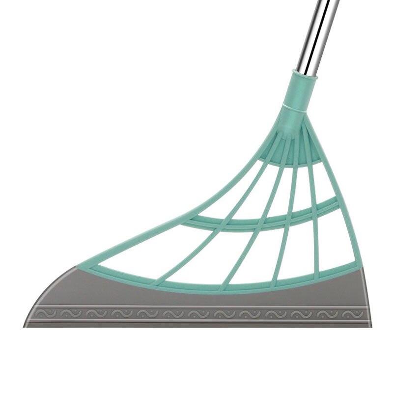 Rubber Broom Hand Push Broom Floor and Window Wiper Scraper Detachable Magic Broom Mop Floor Dirt Hair Remover Accessories: Green