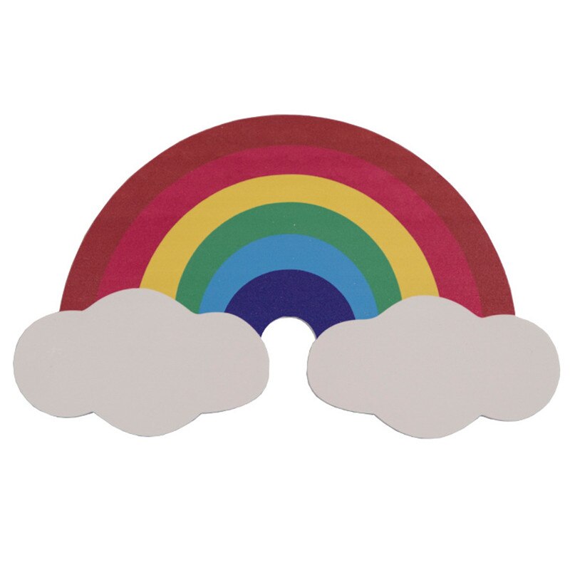 1pcs Nordic Kids Nursery Handmade Wooden Rainbow Cloud Hanging Decor Children Baby Room Hanging Wall Decor for Baby Bed Bumper: D