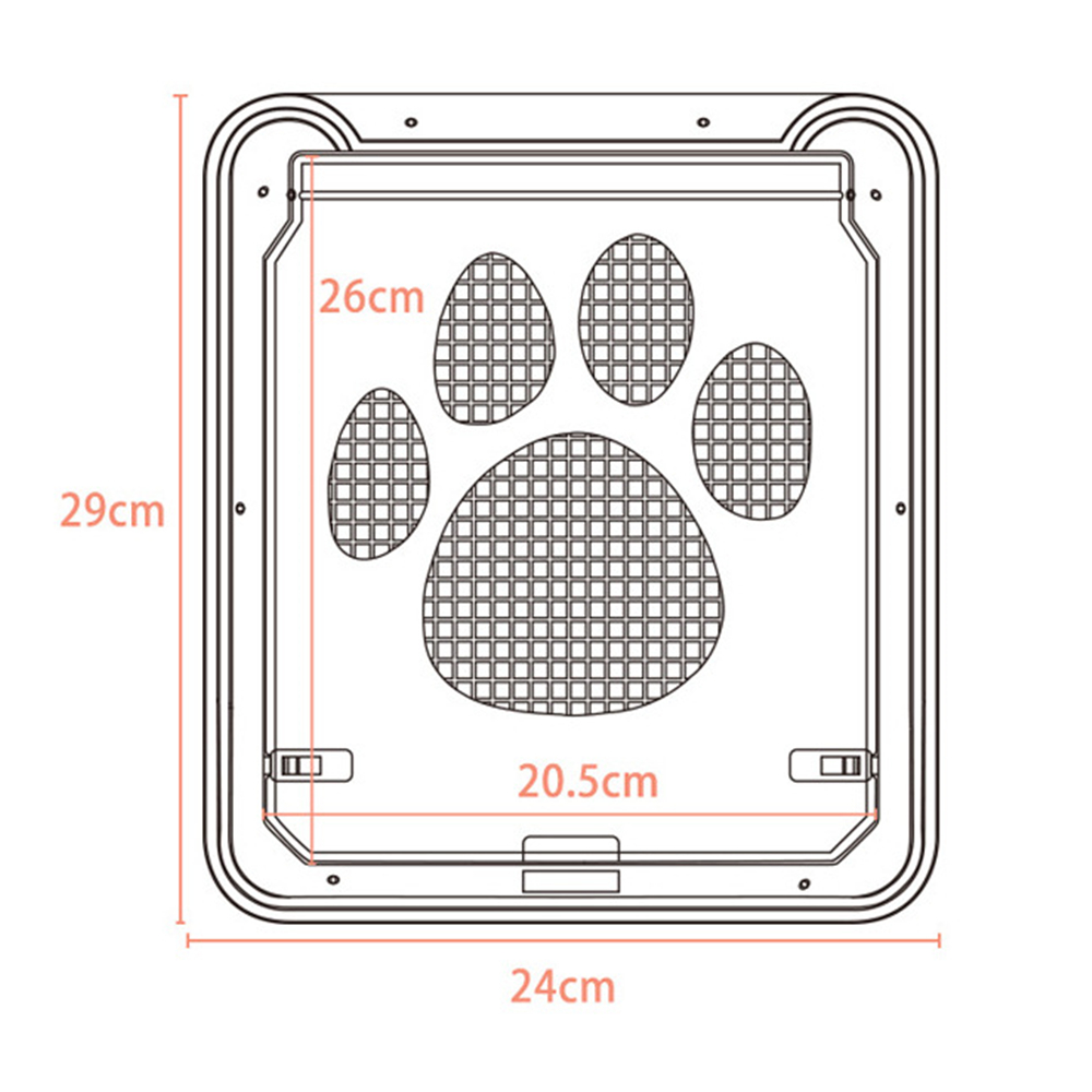 Puerta de seguridad magnética con cierre para gato, puerta con solapa para mascotas, para exteriores, malla antimordedura para perros y gatos, para entrar libremente en el jardín: Pet Gate 24X29CM