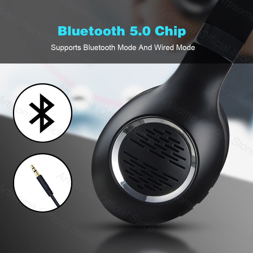 True Active Noise Cancelling ANC Headphones Bluetooth Earphones Wireless Headphone Support Wired Connection HiFi Stereo With Mic