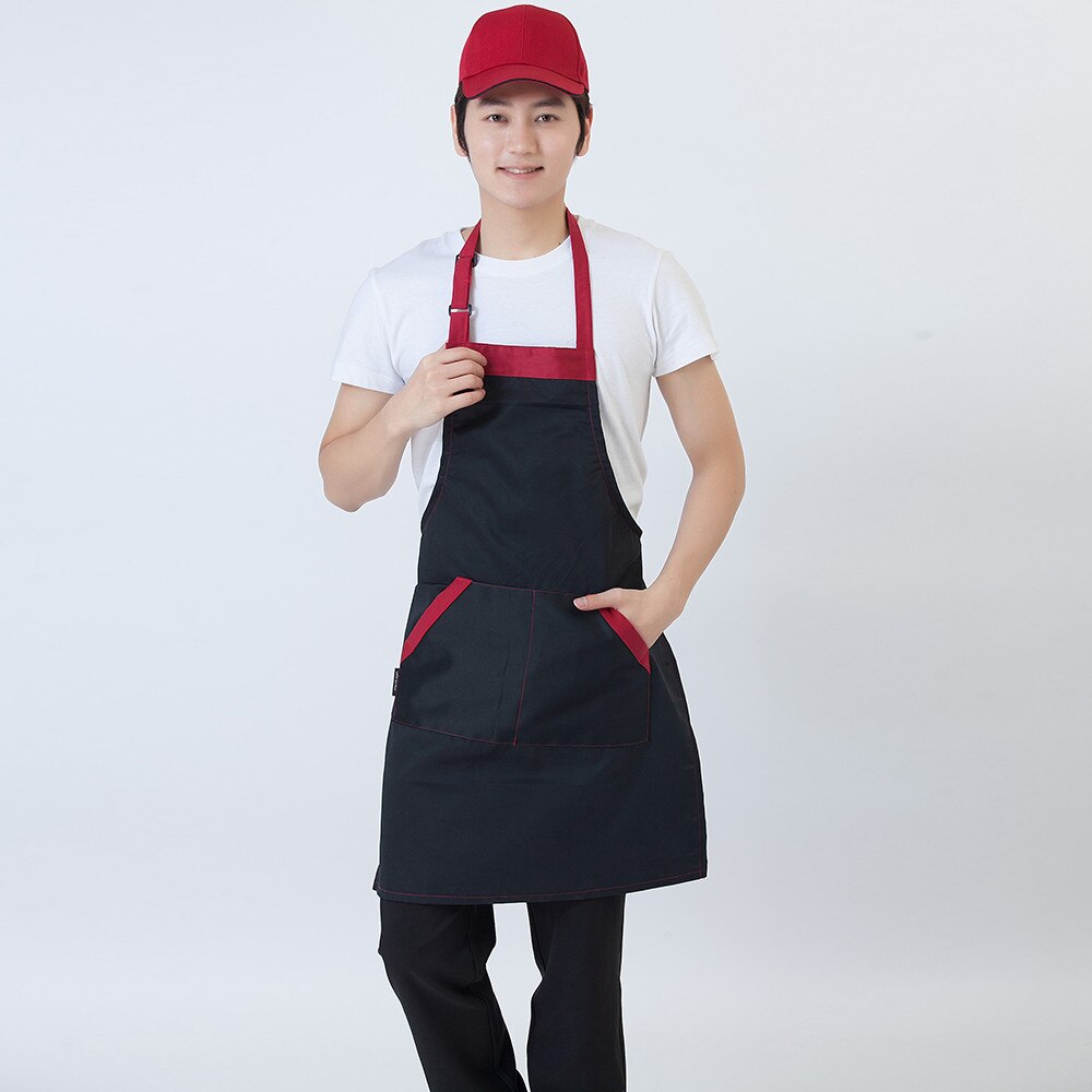 Delantales de Chef para mujer 3 colores de , , tienda de café, panadería, Chef, camarero, limpieza, ropa de trabajo, delantales