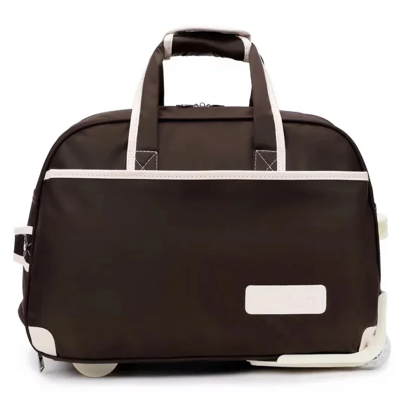 Koffer wochenende tasche Wasserdichte Gepäck big bag Roll Gepäck trolley Gepäck Dame Reise koffer mit Rädern tragen auf: Brown / 24"