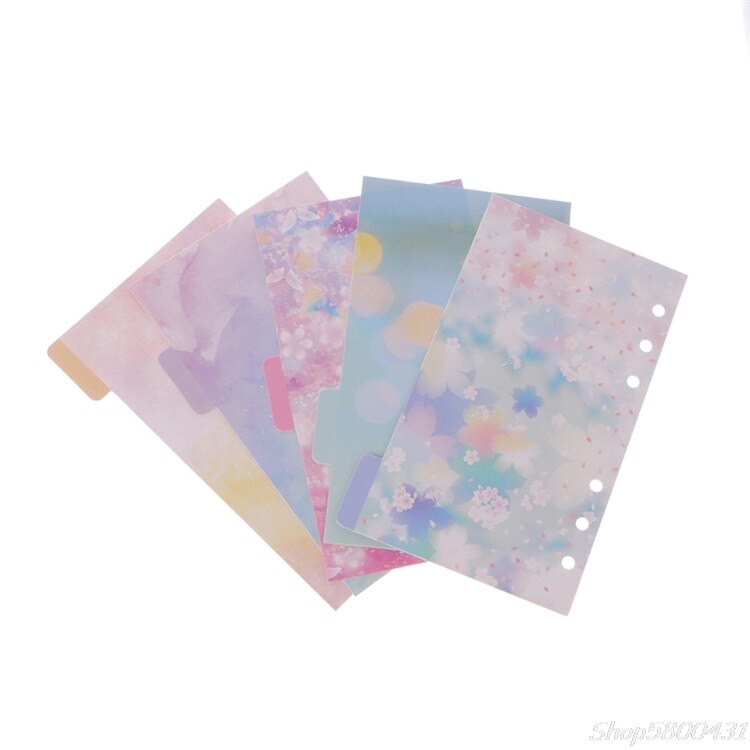 5 uds. Accesorios divisores de flores para Dokibook cuaderno planificador A5 A6 página interior O21 20: 3-A6
