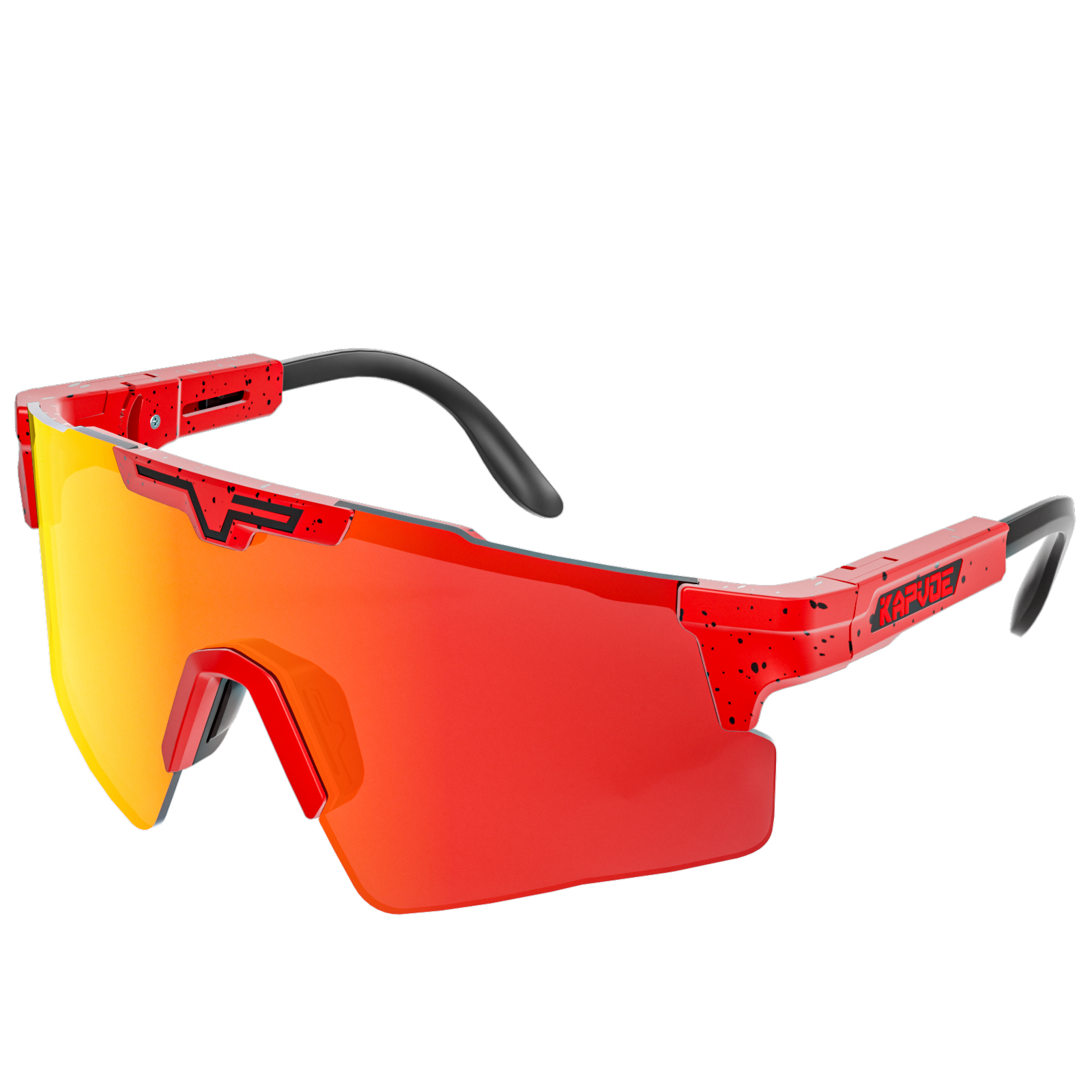 KAPVOE-Óculos De Sol De Ciclismo Polarizados Para Homens E Mulheres, Óculos De Esportes Ao Ar Livre, Óculos De Bicicleta, Bicicleta De Estrada, MBT, UV400: Dourado