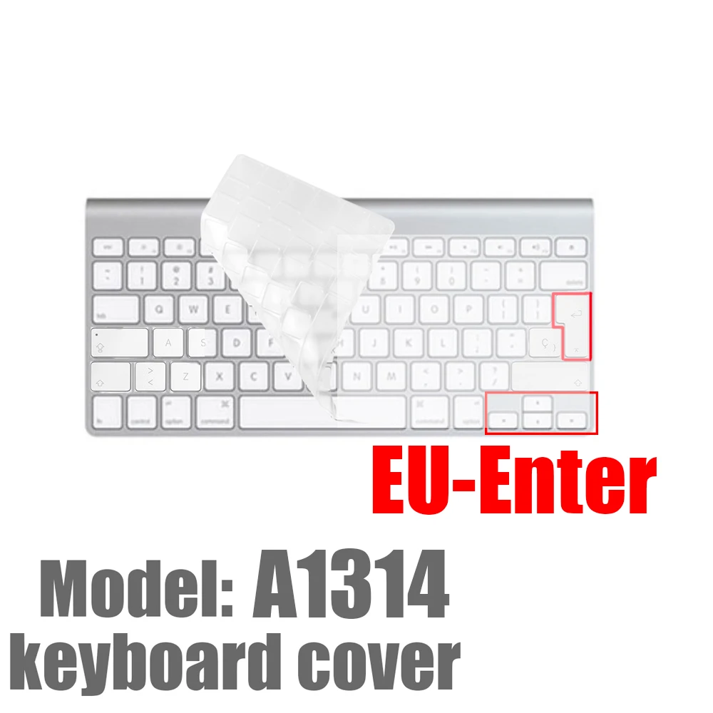 Für Magic Keyboard Silikon transparente Tastatur Schutzhülle für Apple IMac Tastatur 1843 A1644 A2520 A1314 A2449 wasserdicht: Black