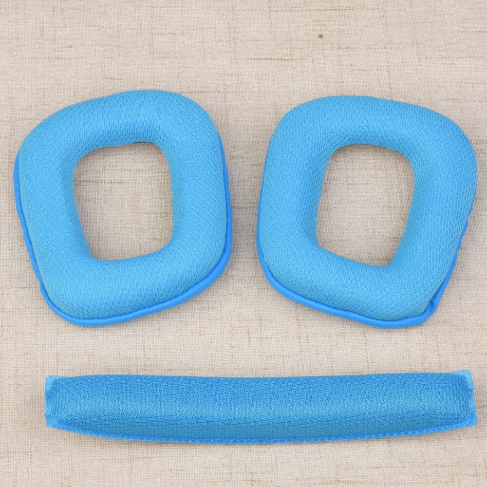 Copri-auricolari per cuffie per Logitech G35 G930 G430 F450 cuscinetti per cuffie cuscinetti auricolari di ricambio spugna per fasci di testa: 02 impostato