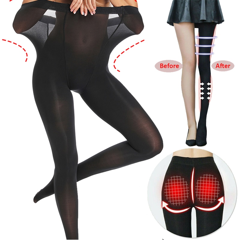 2 størrelse ned kompression strømpebukser løfte op balder ben shaper panies sliming kvinder strømper leggings