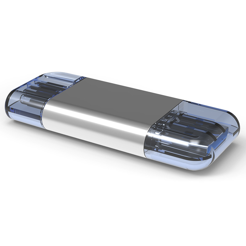 Uthai  c39 til huawei nm kortlæser type-c til micro sd/usb 3.0 adapter multi  in 1 usb 3.0 til mobil/pc brug nano memory card read: C39- sølv
